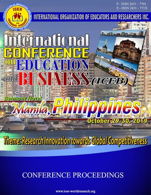 Iceb 2019 Ioer International Multidisciplinary Research Journal